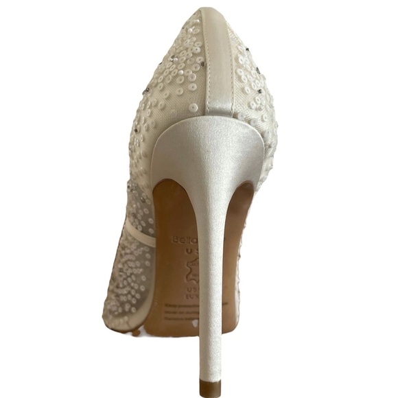 BELLA BELLE - NEW - ELSA IVORY
Illusion Mesh Ivory Sequin Heels - Size 9 - Picture 11 of 15